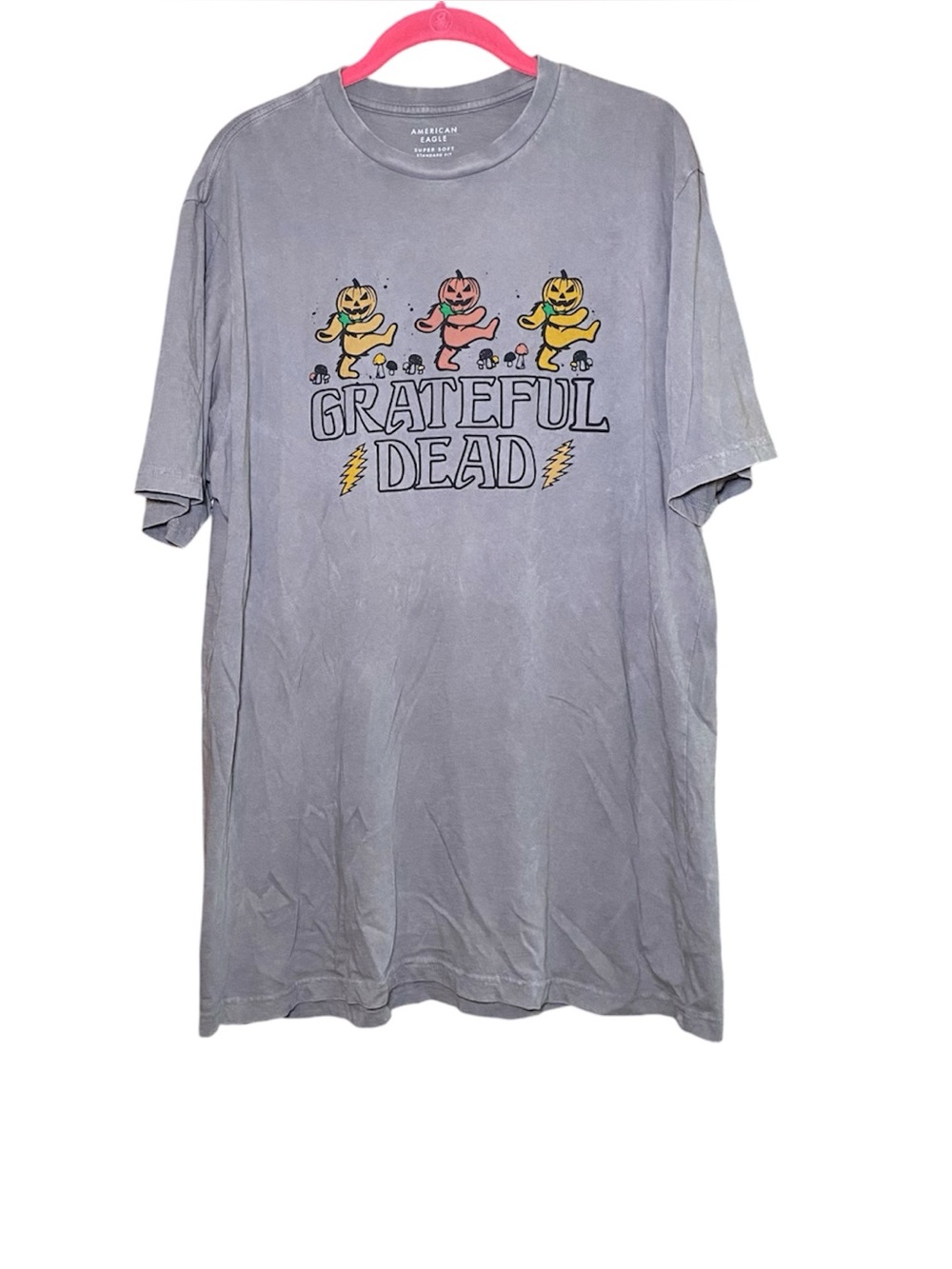 Grateful Dead Pumpkin Themed Dancing Bears Graphic  Shirt Size L Band Tee